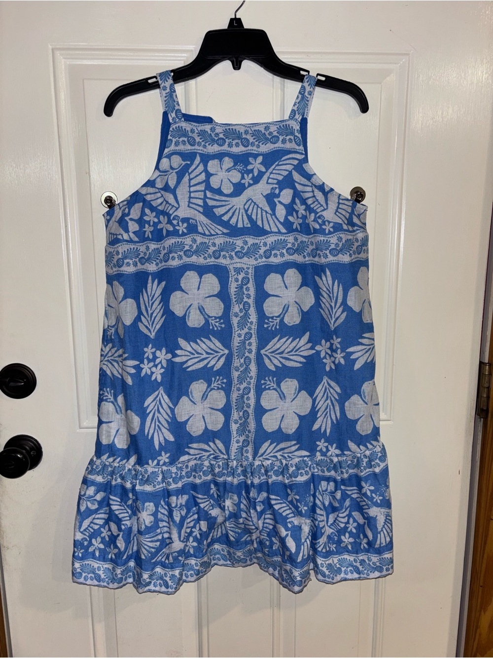 crown & ivy Blue and White Floral Midi Dress
